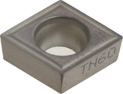 Kyocera - CCGT32.51 Grade TN60 Cermet Turning Insert - TiCN/NbC Finish, 80° Diamond, 3/8" Inscr Circle, 5/32" Thick, 1/64" Corner Radius - Industrial Tool & Supply