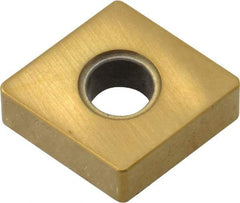 Kyocera - CNGA432 T00625AA Grade A66N Ceramic Turning Insert - Al2O3/TiC/TiN Finish, 80° Diamond, 1/2" Inscr Circle, 3/16" Thick, 1/32" Corner Radius - Industrial Tool & Supply