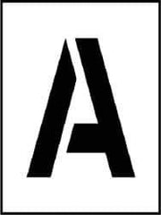 NMC - A to Z Letter Set Stencil - 8 Inch High x 8 Inch Wide Character x 0.06 Inch Thick, Polyethylene, English - Industrial Tool & Supply