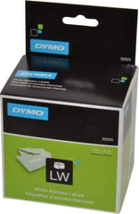 Dymo - 3-1/2" Long, White Die Cut Paper with Semi Perm. Adhesive Shipping Label - For DYMO LabelWriter Printers - Industrial Tool & Supply