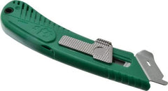 PHC - Springback Safety Cutter - 1-11/16" Steel Blade, Green ABS Handle, 1 Blade Included - Industrial Tool & Supply