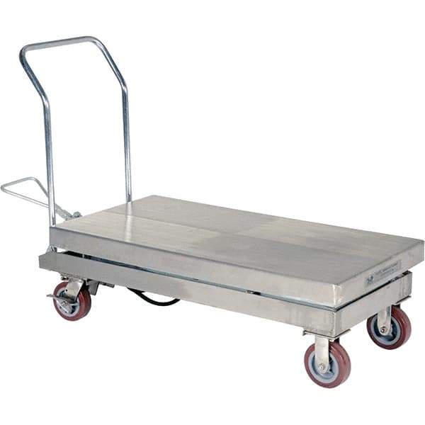 Vestil - 2,000 Lb Capacity Hydraulic Scissor Lift - 15" to 39" Lift Height, 47" Platform Length x 24" Platform Width - Industrial Tool & Supply