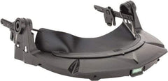 MSA - Plastic Face Shield Frame - Black, Debris Control, Compatible with MSA Slotted Caps & MSA Slotted Hard Hats - Industrial Tool & Supply