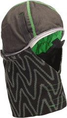 MSA - Universal Size, Black/Gray/Green, Underneath Hard Hat Winter Liner - Long Neck with Detachable Bottom Length, 3 Layer - Industrial Tool & Supply