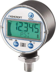 Ashcroft - 2-1/2" Dial, 1/4 Thread, 0-100 Scale Range, Pressure Gauge - Lower Connection Mount, Accurate to ±0.5% of Scale - Industrial Tool & Supply