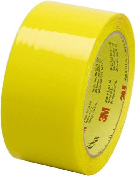 3M - 2" x 55 Yd Yellow Rubber Adhesive Sealing Tape - Exact Industrial Supply