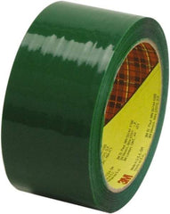 3M - 2" x 55 Yd Green Rubber Adhesive Sealing Tape - Polypropylene Film Backing, 2.5 mil Thick, 60 Lb Tensile Strength, Series 373 - Industrial Tool & Supply
