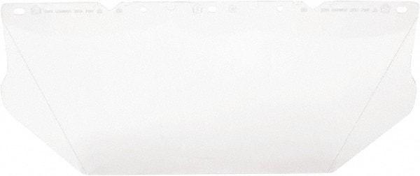 MSA - UV Protection Clear Polycarbonate Face Shield - 8" High x 17" Wide x 0.04" Thick, Compatible with MSA V-Gard Hard Hats & MSA V-Gard Frames - Industrial Tool & Supply