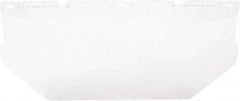 MSA - UV Protection Clear Polycarbonate Face Shield - 8" High x 17" Wide x 0.04" Thick, Compatible with MSA V-Gard Hard Hats & MSA V-Gard Frames - Industrial Tool & Supply