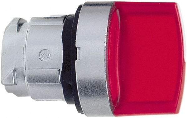 Schneider Electric - 22mm Mount Hole, 3 Position, Handle Operated, Selector Switch - Red, Momentary (MO), Illuminated, Shock, Vibration and Water Resistant - Industrial Tool & Supply