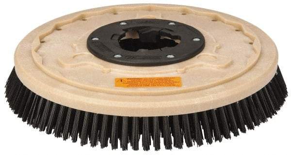 PRO-SOURCE - 17" Diam Scrubbing Brush - 15" Machine, 1-1/2" Trim Length, Black Pad, Polypropylene - Industrial Tool & Supply