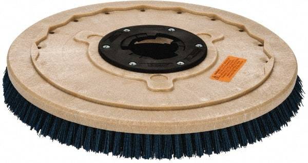 PRO-SOURCE - 20" Diam Scrubbing Brush - 20" Machine, 1-1/2" Trim Length, Blue Pad, Silicone Carbide & Nylon - Industrial Tool & Supply