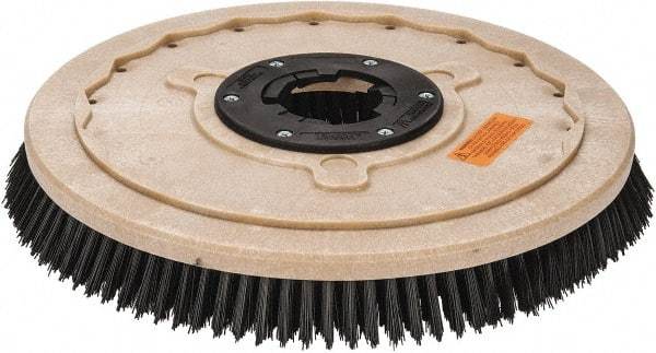 PRO-SOURCE - 18" Diam Scrubbing Brush - 18" Machine, 1-1/2" Trim Length, Black Pad, Polypropylene - Industrial Tool & Supply