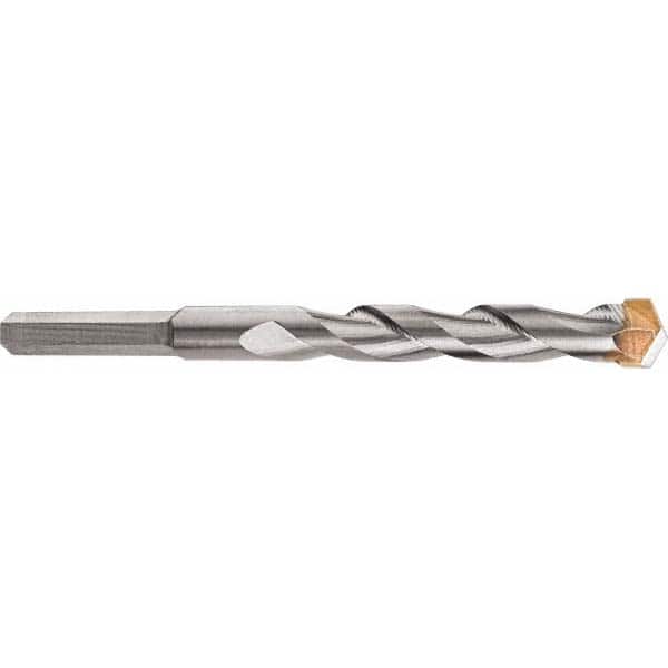 DeWALT - 3/16" Diam, Round with Flats Shank, Carbide-Tipped Rotary & Hammer Drill Bit - Industrial Tool & Supply