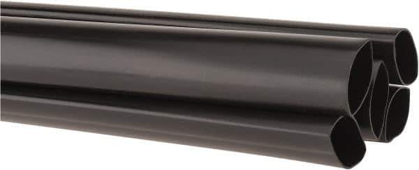 3M - 48" Long, 2.5:1, Polyolefin Heat Shrink Electrical Tubing - Black - Industrial Tool & Supply