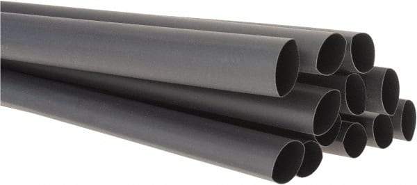 3M - 48" Long, 2:1, Polyolefin Heat Shrink Electrical Tubing - Black - Industrial Tool & Supply
