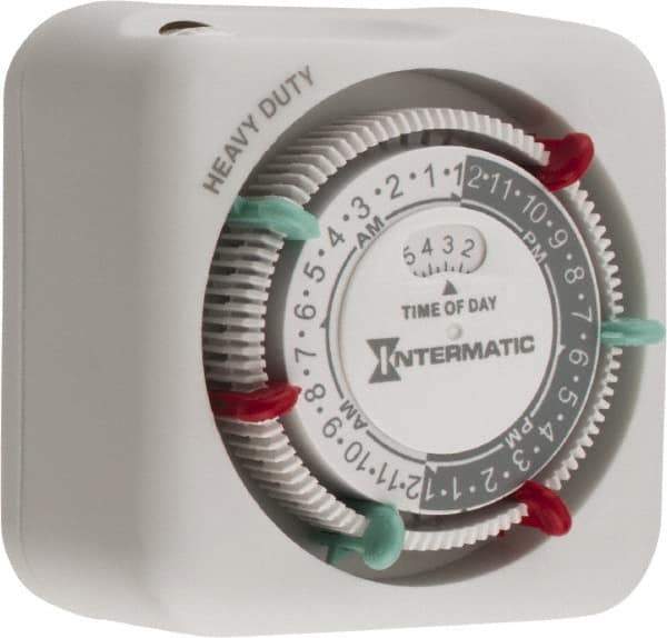 Intermatic - 30 hr Indoor Analog Electrical Timer - 3 On/OF per Day, 125 VAC, 60 Hz, - Industrial Tool & Supply