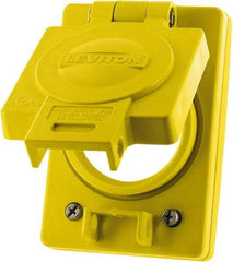 Leviton - 1 Gang, (0) Knockouts, PVC Rectangle Floor Box - Industrial Tool & Supply