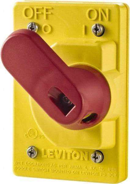 Leviton - Electrical Outlet Box Valox Switch Cover - Includes Manual Motor Starters - Industrial Tool & Supply