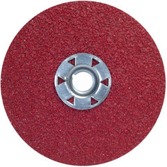 ‎7″ × 5/8″-11 Red Heat F981 Fiber Disc 50 Grit Ceramic Alumina - Industrial Tool & Supply