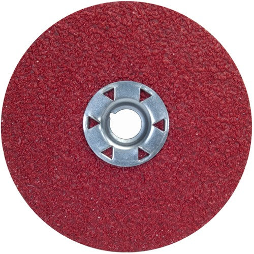 ‎7″ × 5/8″-11 Red Heat F981 Fiber Disc 60 Grit Ceramic Alumina - Industrial Tool & Supply