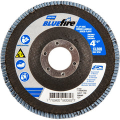 ‎4-1/2 × 7/8″ BlueFire Fiberglass HD Flat Flap Disc Type 27 P120 Grit R884P2 Zirconia Alumina - Industrial Tool & Supply