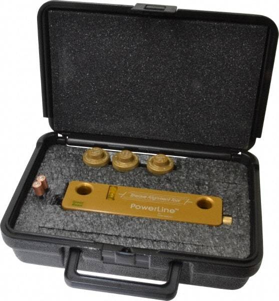 Laser Tools Co. - Green Beam Sheave Alignment System - Includes (3) Retro-Reflective Adjustable Alignment Targets, Foam Filled Hard Carry Case, GL80 PowerLine Sheave Alignment Tool - Industrial Tool & Supply