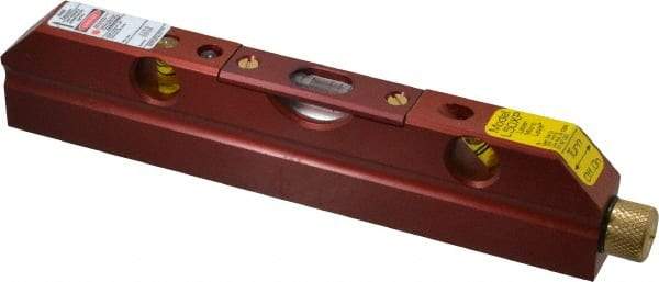 Laser Tools Co. - 1 Beam 500' Max Range Torpedo Laser Micro Level - Red Beam, 1/8" at 100' Accuracy, 165.1mm Long x 16mm Wide x 33.66mm High, Battery Included - Industrial Tool & Supply