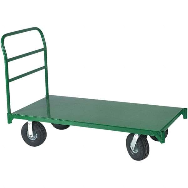 Wesco Industrial Products - 4,000 Lb Capacity Steel Platform Truck - Steel Deck, 24" OAW, 48" Platform Length x 2-1/2" Platform Height - Industrial Tool & Supply