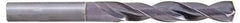 Accupro - 25/64" 140° Solid Carbide Jobber Drill - AlTiN Finish, Right Hand Cut, Spiral Flute, Straight Shank, 110mm OAL, Standard Point - Industrial Tool & Supply