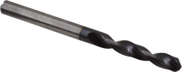 Accupro - 6mm 140° Solid Carbide Jobber Drill - AlTiN Finish, Right Hand Cut, Spiral Flute, Straight Shank, 82mm OAL, Standard Point - Industrial Tool & Supply