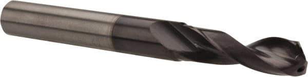 Accupro - 9/32", 140° Point, Spiral Flute, Solid Carbide Taper Length Drill Bit - AlTiN Finish, 2.461" Flute Length, 4.567" OAL, Series ACCUPRO - Industrial Tool & Supply