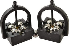 SPI - 3/16 to 15" Capacity, 90° Angle, Cast Iron Ball Bearing V-Block - 4-3/4" Long x 4-3/4" x 1-5/8" Wide, Sold as 2 Block Set - Industrial Tool & Supply