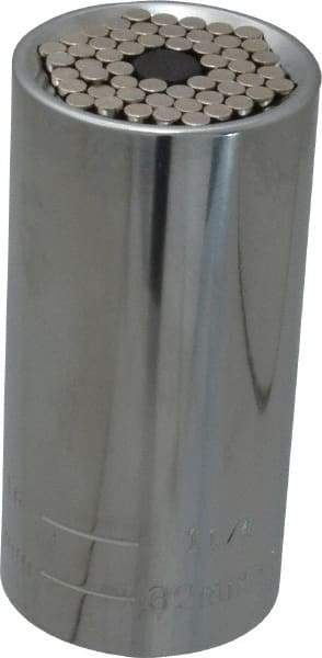 Gator Grip - 1/2" Drive, 7/16" Socket, Self Adusting Socket - 6 Points, 3-1/2" OAL - Industrial Tool & Supply