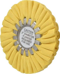 Made in USA - 5" Diam x 1/2" Thick Unmounted Buffing Wheel - 14 Ply, Bias Cut, 1/2" Arbor Hole - Industrial Tool & Supply