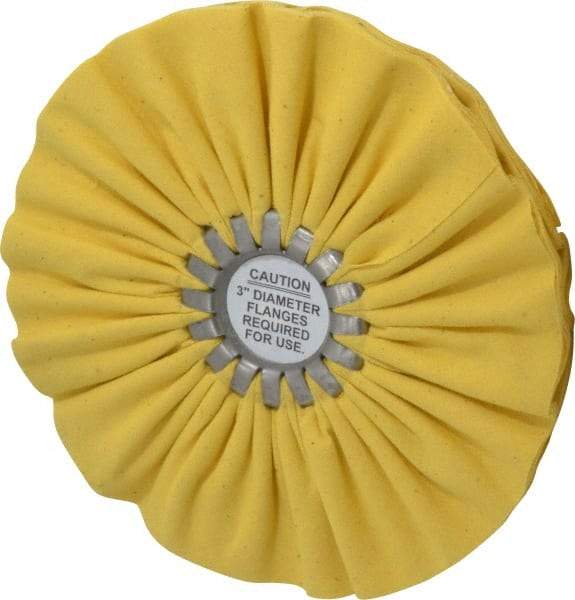 Made in USA - 8" Diam x 1/2" Thick Unmounted Buffing Wheel - 14 Ply, Bias Cut, 5/8" Arbor Hole - Industrial Tool & Supply