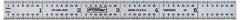 Fowler - 48" Long, 1/64, 1/32, 1/16, 1/8" Graduation, Rigid Steel Rule - 4R Graduation Style, Silver - Industrial Tool & Supply
