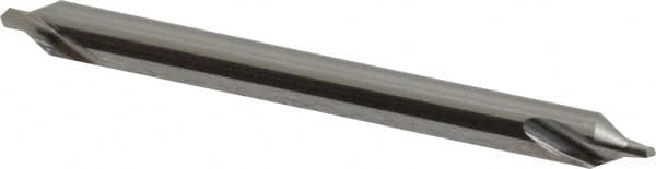 Made in USA - #1 Plain Cut 60° Incl Angle Solid Carbide Combo Drill & Countersink - Industrial Tool & Supply