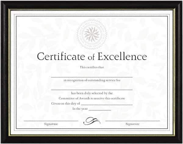 Dax - Black Document Holders-Certificate/Document - 11" High x 8-1/2" Wide - Industrial Tool & Supply