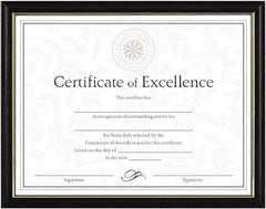 Dax - Black Document Holders-Certificate/Document - 11" High x 8-1/2" Wide - Industrial Tool & Supply