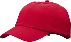 Fibre-Metal - Poly/Cotton over Polyethylene Insert Bump Cap - Adjustable, Vented, Red - Industrial Tool & Supply
