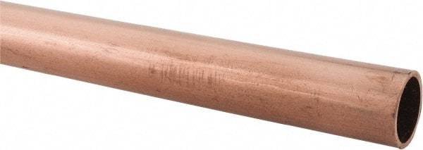 Mueller Industries - 10' Long, 5/8" OD x 1/2" ID, Grade C12200 Copper Water (K) Tube - 0.049" Wall Thickness, 0.343 Ft/Lb - Industrial Tool & Supply