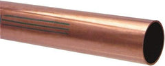 Mueller Industries - 2' Long, 1/2" OD x 3/8" ID, Grade C12200 Copper Water (K) Tube - 0.049" Wall Thickness, 0.269 Ft/Lb - Industrial Tool & Supply