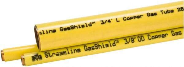 Mueller Industries - 60' Long, 3/8" OD x 0.43" ID, Grade C12200 Copper Refrigeration Tube - 0.032" Wall Thickness, 0.198 Ft/Lb - Industrial Tool & Supply