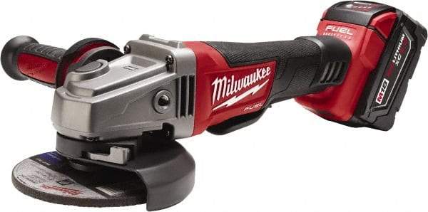 Milwaukee Tool - 4-1/2 & 5" Wheel Diam, 8,500 RPM, Cordless Angle & Disc Grinder - 5/8-11 Spindle, 18 Volts - Industrial Tool & Supply