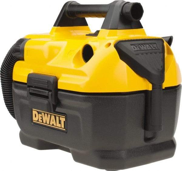 DeWALT - 2 Gallon Capacity, Wet and Dry Vacuum - Battery, 5 Ft. Long Hose, Plastic Tank, Accessories Included - Industrial Tool & Supply