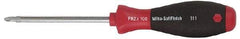 Wiha - #2, Round Shaft Phillips Screwdriver - 8" Blade Length, Ergonomic Handle - Industrial Tool & Supply