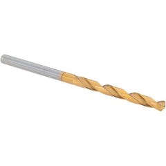Guhring - 3.1mm 118° High Speed Steel Jobber Drill - TiN Finish, Right Hand Cut, Spiral Flute, Straight Shank, 65mm OAL, Standard Point - Industrial Tool & Supply