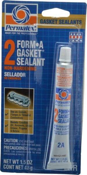 Permatex - 1-1/2 oz Gasket Sealant - -65 to 400°F, Black, Comes in Tube - Industrial Tool & Supply