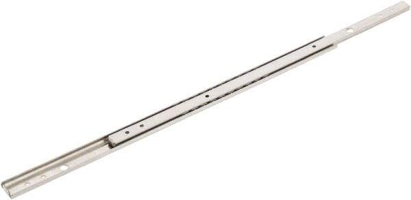 Sugatsune - 13-51/64" Slide Length, 8-53/64" Travel Length, Stainless Steel Ball Bearing Slide - 66 Lb Capacity at Full Extension - Industrial Tool & Supply